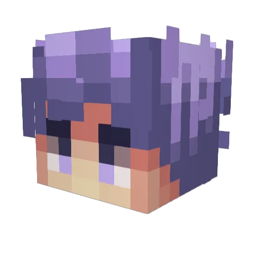 Xronz Minecraft avatar head, 3D render