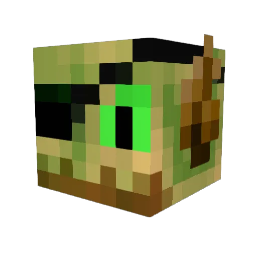Xrossnake Minecraft avatar head, 3D render