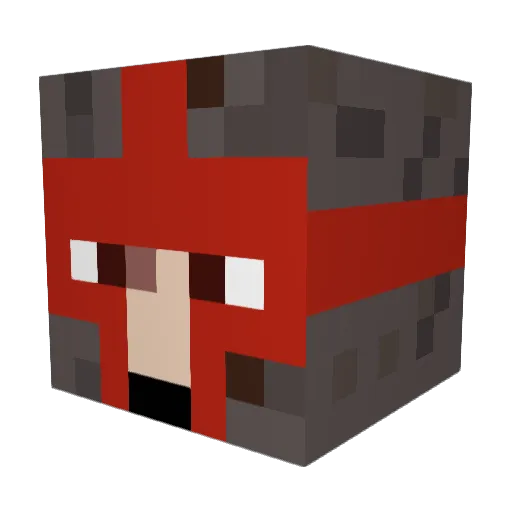 Xrostag Minecraft avatar head, 3D render