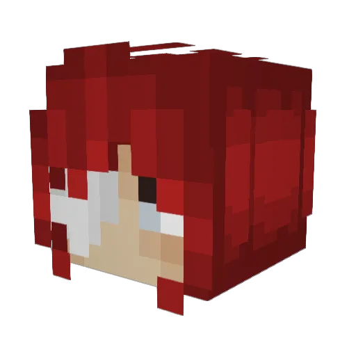 XrqFabi Minecraft avatar head, 3D render