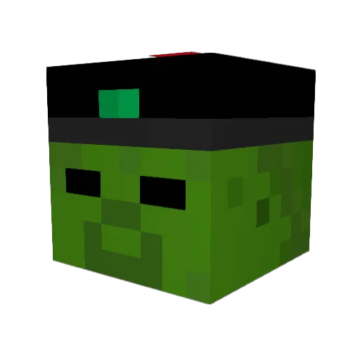 Xrtqh Minecraft avatar head, 3D render