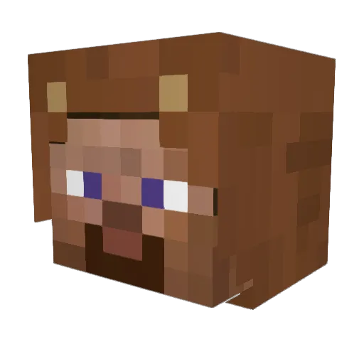 Xrue Minecraft avatar head, 3D render