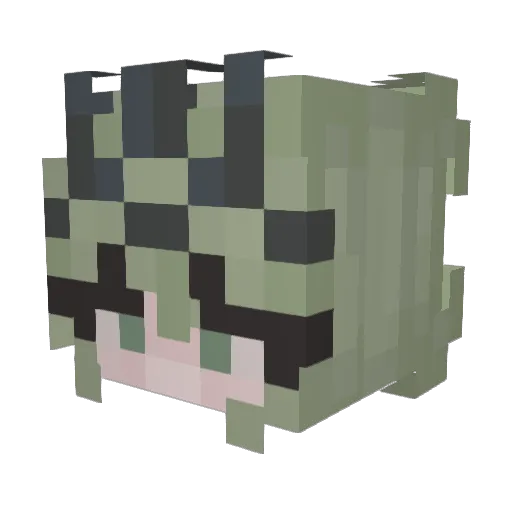 XryCb Minecraft avatar head, 3D render