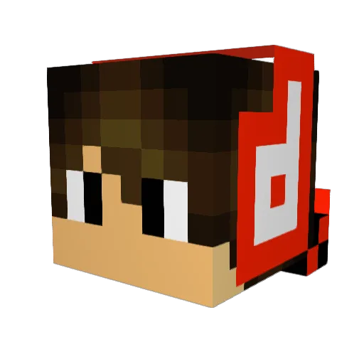 XsamX_YT Minecraft avatar head, 3D render