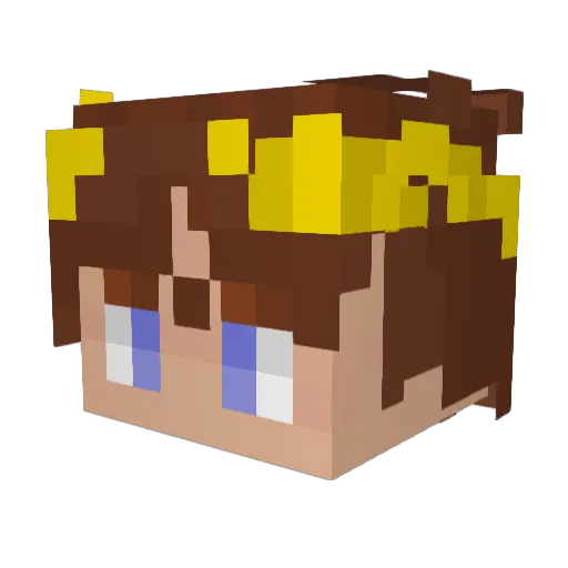 Xsaverus Minecraft avatar head, 3D render
