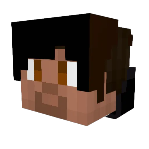 XsayiwontX Minecraft avatar head, 3D render