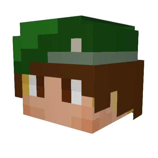 Xsercr Minecraft avatar head, 3D render