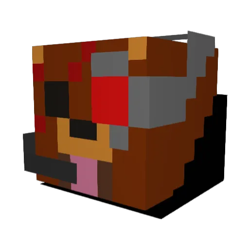 XsevasX Minecraft avatar head, 3D render