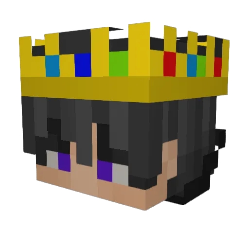 XshotLock Minecraft avatar head, 3D render