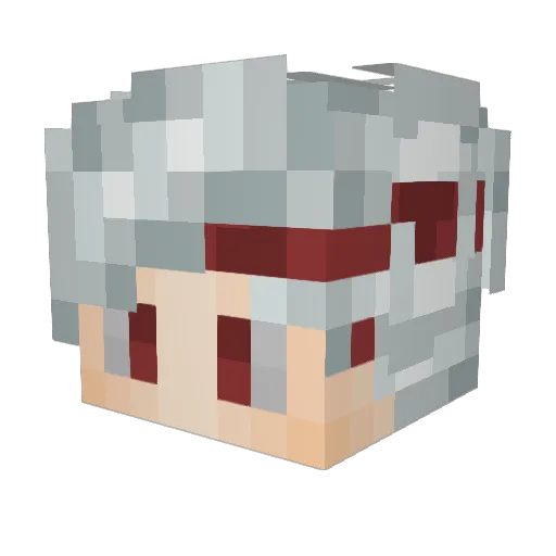Xshqco Minecraft avatar head, 3D render