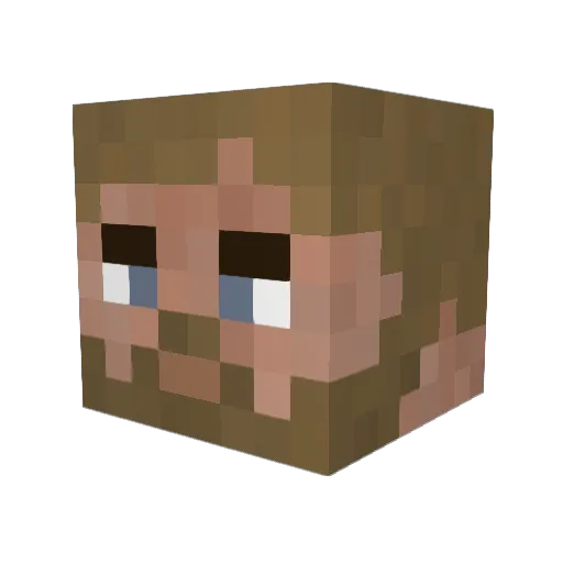 Xsisip Minecraft avatar head, 3D render