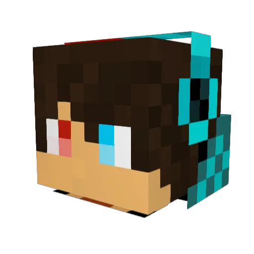 Xskywalker Minecraft avatar head, 3D render