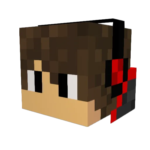 Xslice Minecraft avatar head, 3D render