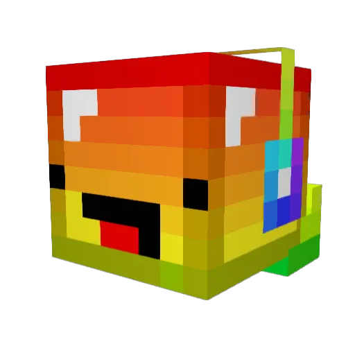 Xsnake Minecraft avatar head, 3D render