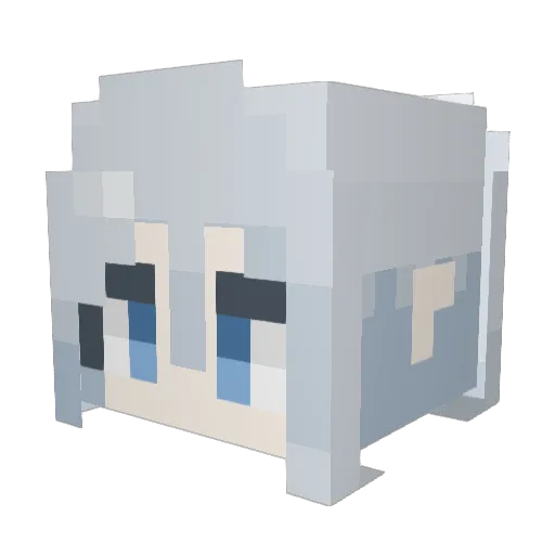 Xsspura Minecraft avatar head, 3D render
