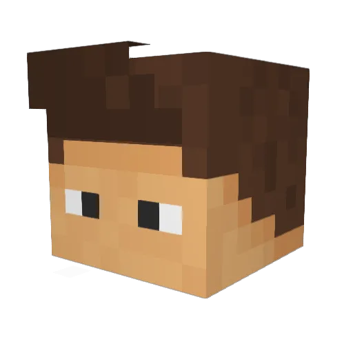 XstAm_ Minecraft avatar head, 3D render