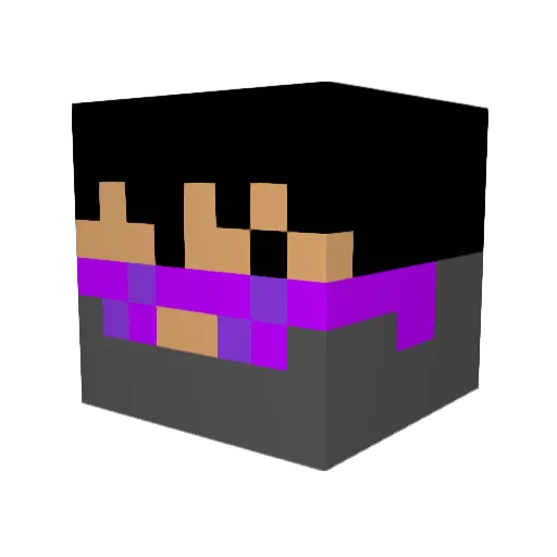 Xstash Minecraft avatar head, 3D render