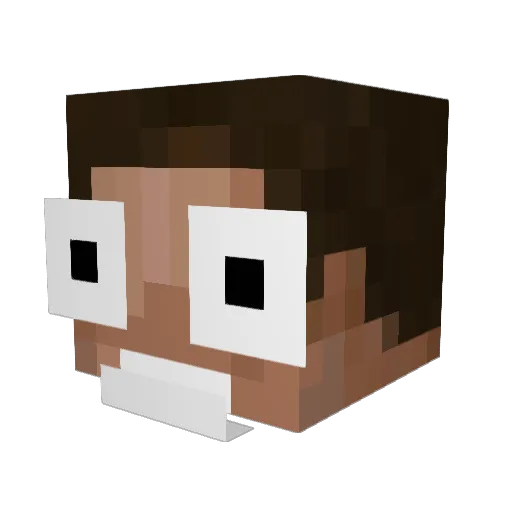 Xstors Minecraft avatar head, 3D render