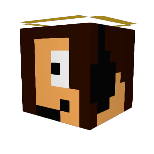 XtZer Minecraft avatar head, 3D render