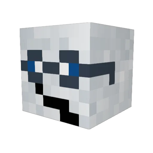 Xtapicer Minecraft avatar head, 3D render
