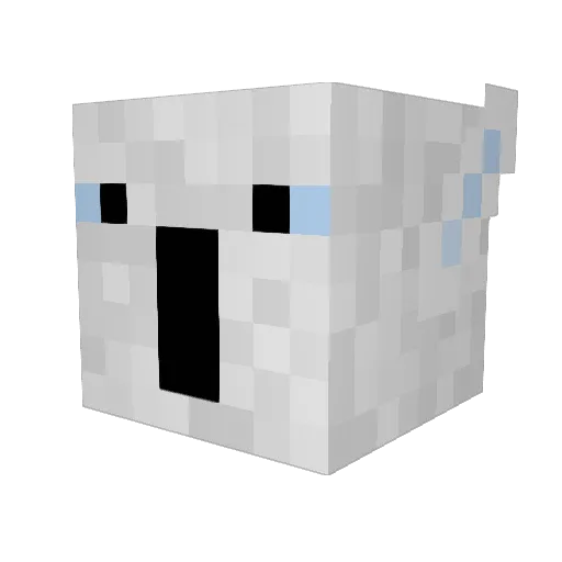Xtasee529 Minecraft avatar head, 3D render