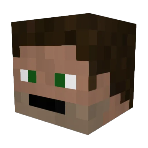 Xtasroth Minecraft avatar head, 3D render