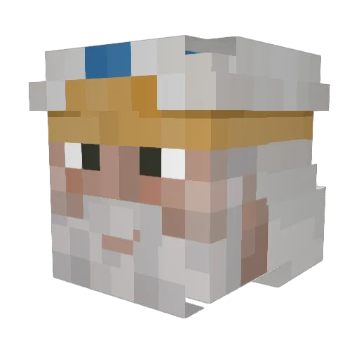 Xterbot Minecraft avatar head, 3D render