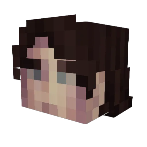 Xtessi Minecraft avatar head, 3D render