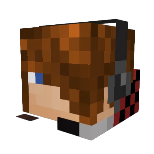 Xtian1 Minecraft avatar head, 3D render