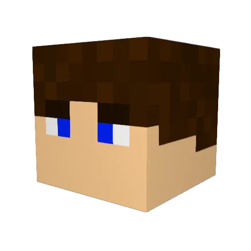 Xtincti0n Minecraft avatar head, 3D render