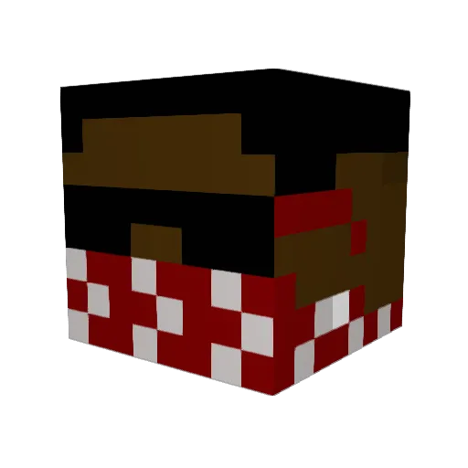 XtrZe Minecraft avatar head, 3D render