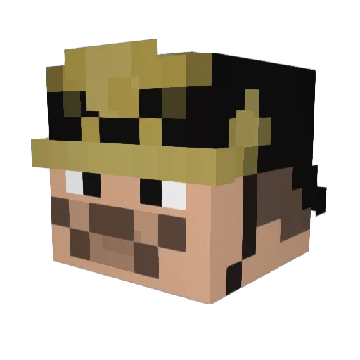XtraBattle Minecraft avatar head, 3D render