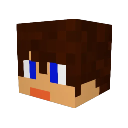 Xtrakil Minecraft avatar head, 3D render