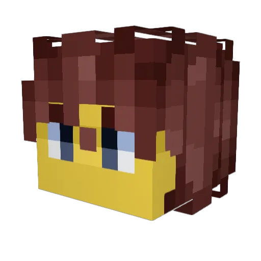 Xtraordinaryy Minecraft avatar head, 3D render