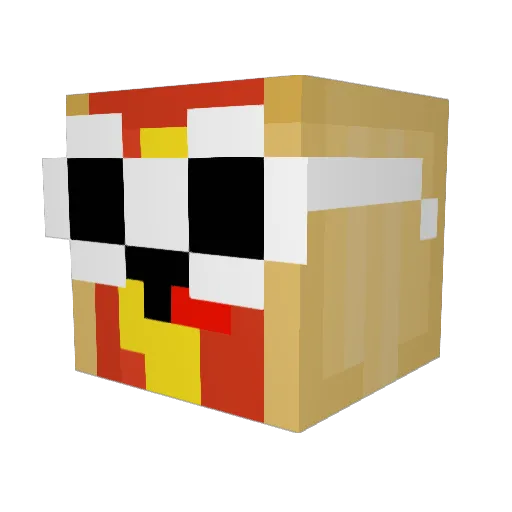 Xtrava Minecraft avatar head, 3D render