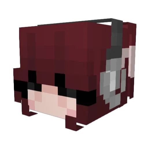 Xtreana Minecraft avatar head, 3D render