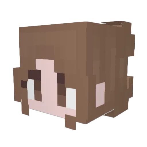 Xtreia Minecraft avatar head, 3D render