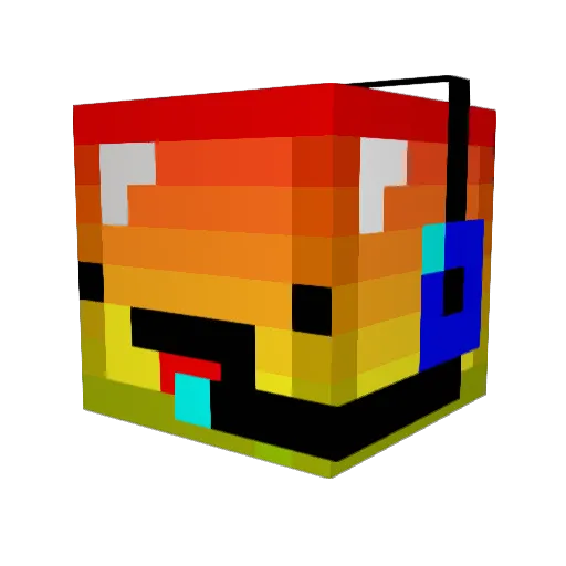 Xtreme35 Minecraft avatar head, 3D render