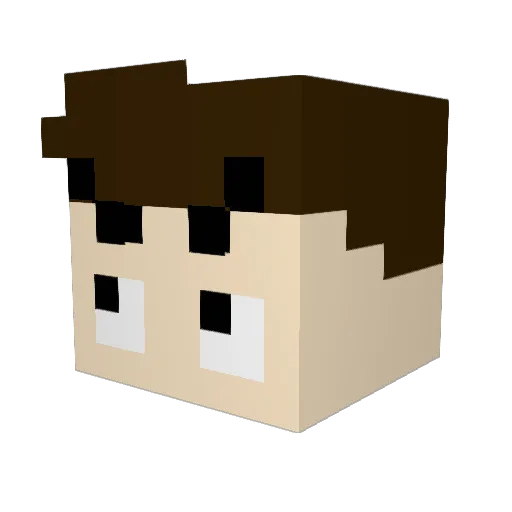 XtremeDash Minecraft avatar head, 3D render