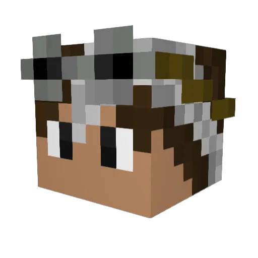 XtremeGR Minecraft avatar head, 3D render