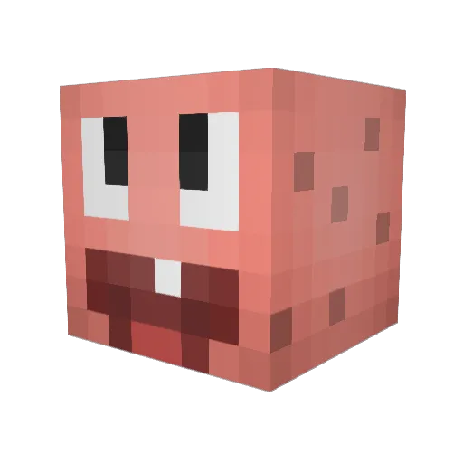 Xtremify Minecraft avatar head, 3D render