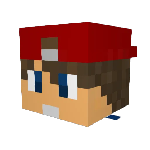 XtripasPT Minecraft avatar head, 3D render