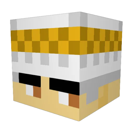 Xtrodian Minecraft avatar head, 3D render