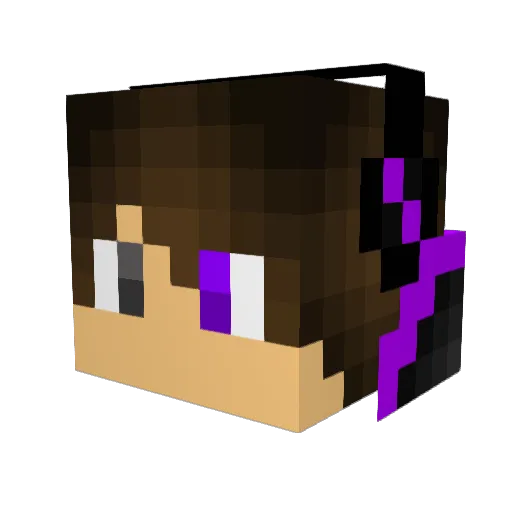 XtroyzTV Minecraft avatar head, 3D render