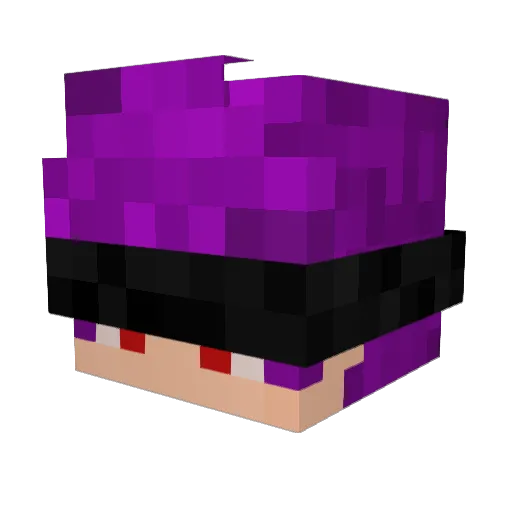 Xtwolf Minecraft avatar head, 3D render