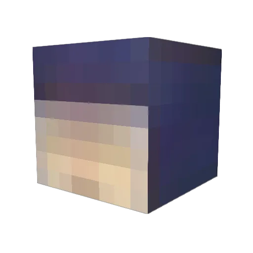 Xu37 Minecraft avatar head, 3D render