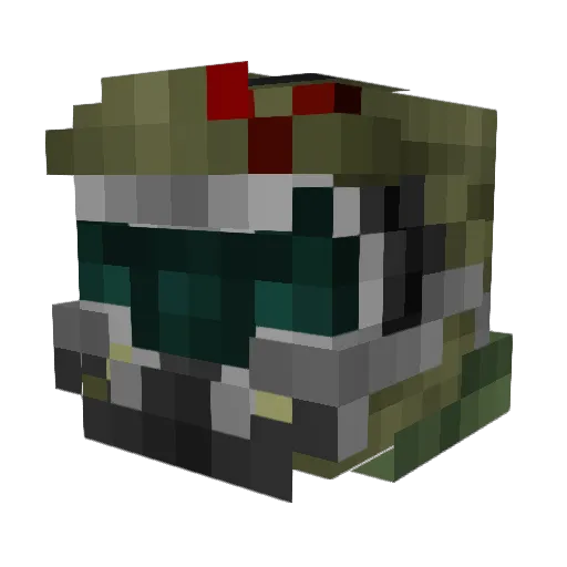 XuN_Spookz Minecraft avatar head, 3D render