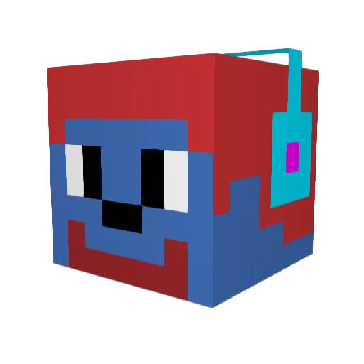 XuPaperCup Minecraft avatar head, 3D render