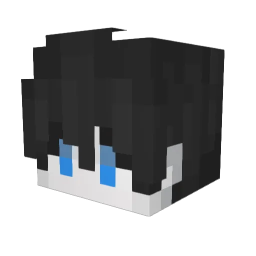 Xu_Huang Minecraft avatar head, 3D render