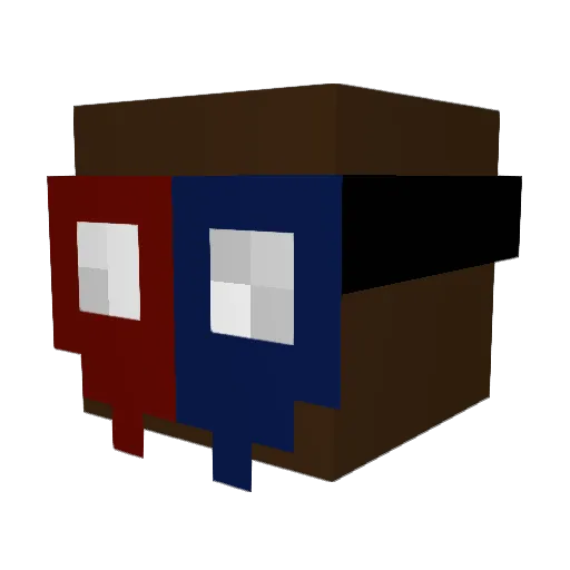 Xu__ Minecraft avatar head, 3D render